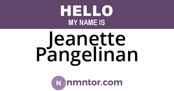 Jeanette Pangelinan