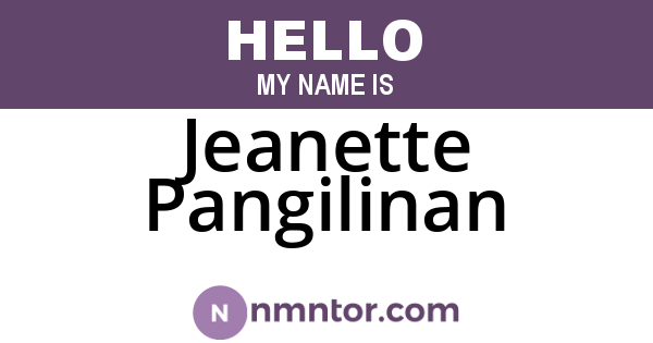 Jeanette Pangilinan