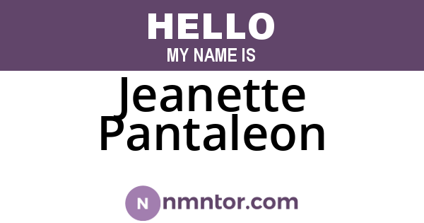 Jeanette Pantaleon
