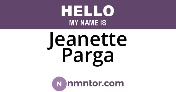 Jeanette Parga