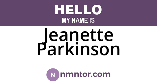 Jeanette Parkinson
