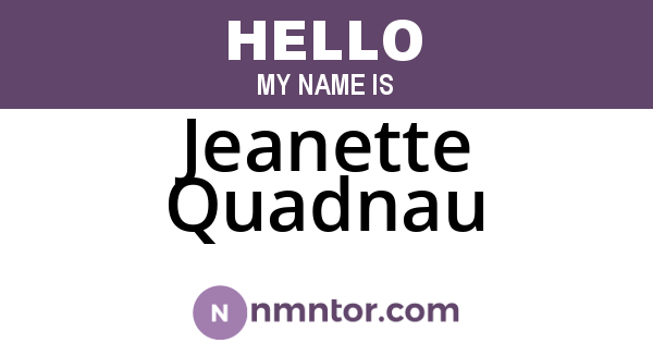 Jeanette Quadnau