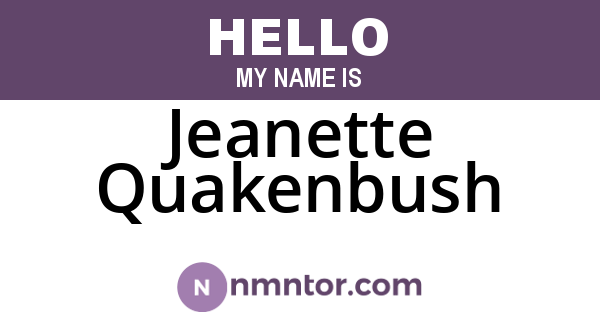 Jeanette Quakenbush