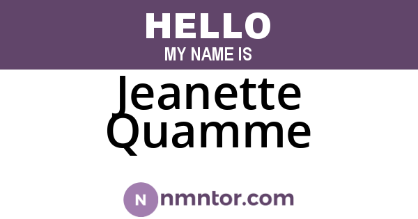 Jeanette Quamme