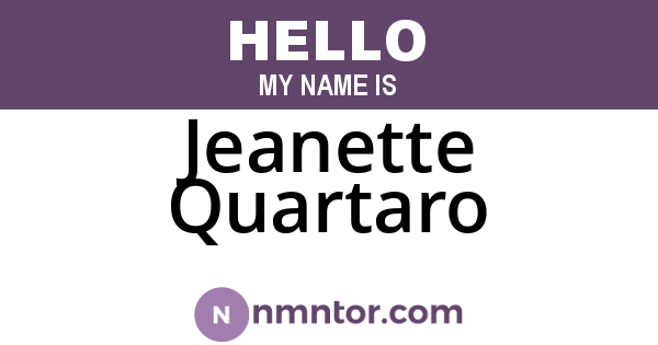 Jeanette Quartaro