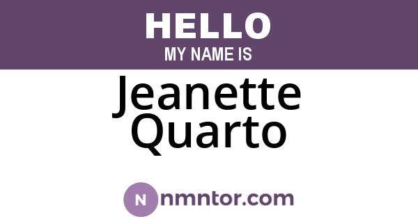Jeanette Quarto