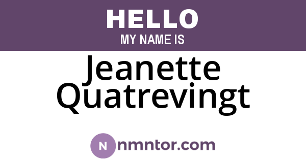 Jeanette Quatrevingt