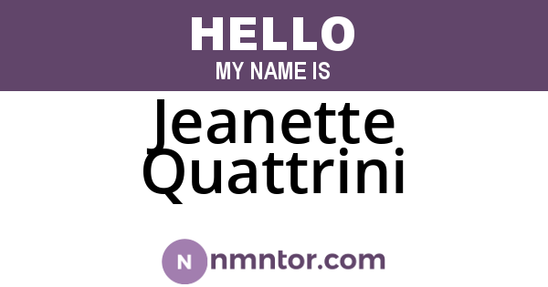 Jeanette Quattrini