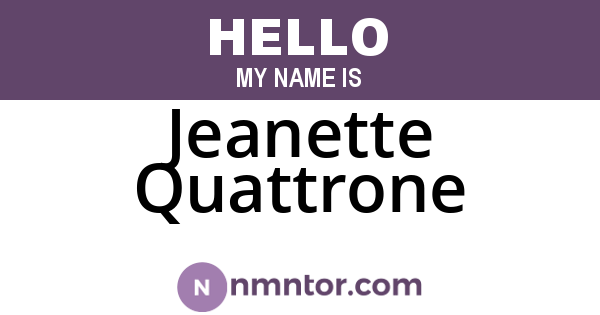 Jeanette Quattrone
