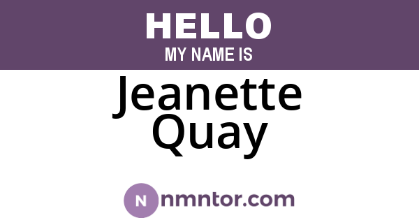 Jeanette Quay