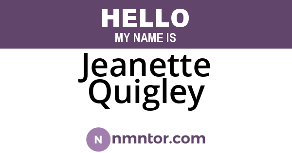 Jeanette Quigley