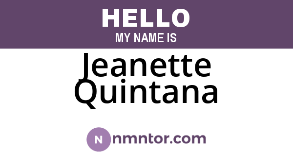 Jeanette Quintana