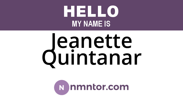 Jeanette Quintanar
