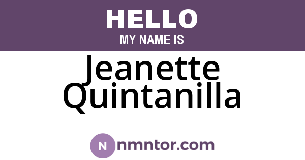 Jeanette Quintanilla