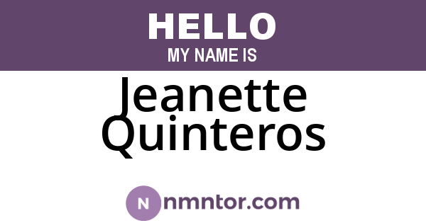 Jeanette Quinteros