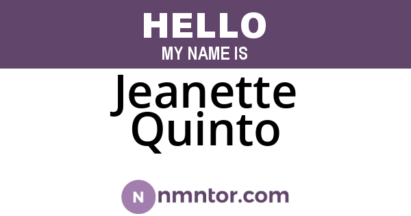 Jeanette Quinto