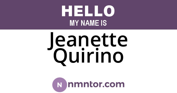 Jeanette Quirino