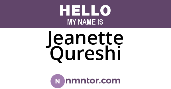 Jeanette Qureshi