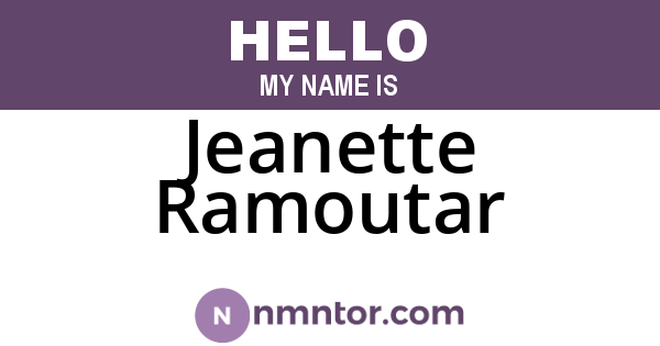 Jeanette Ramoutar