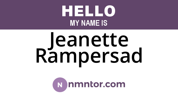 Jeanette Rampersad