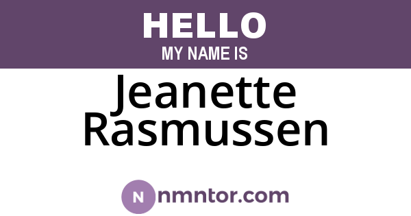 Jeanette Rasmussen