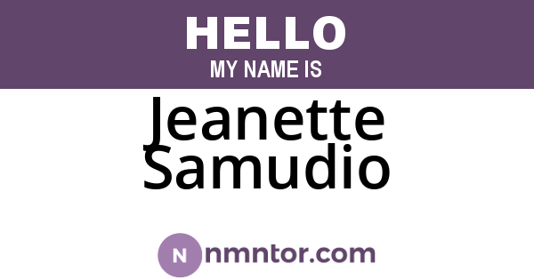 Jeanette Samudio