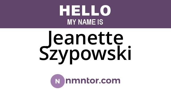 Jeanette Szypowski