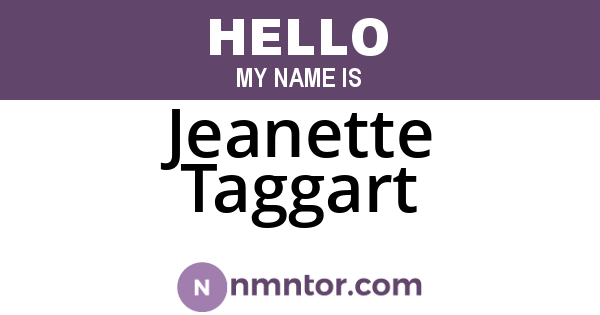 Jeanette Taggart