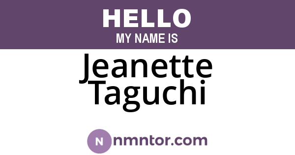 Jeanette Taguchi