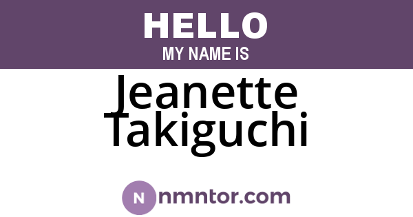 Jeanette Takiguchi