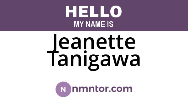 Jeanette Tanigawa