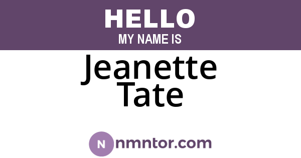 Jeanette Tate