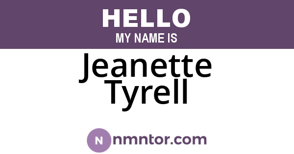 Jeanette Tyrell