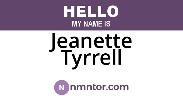 Jeanette Tyrrell