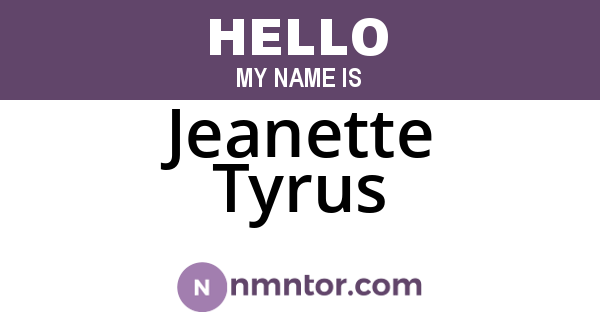 Jeanette Tyrus
