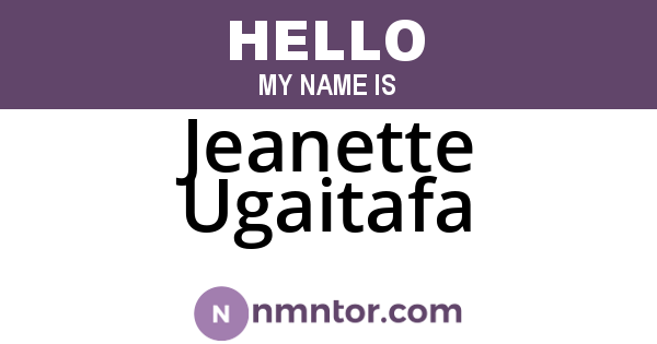 Jeanette Ugaitafa