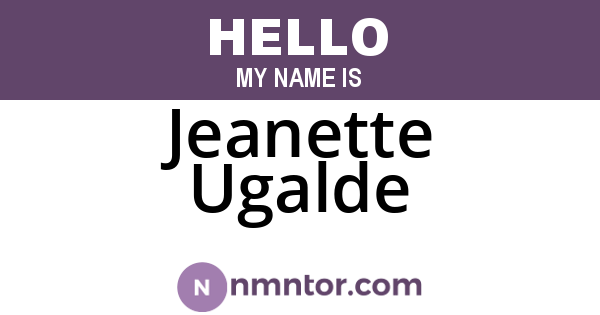 Jeanette Ugalde