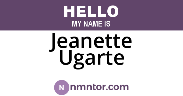 Jeanette Ugarte