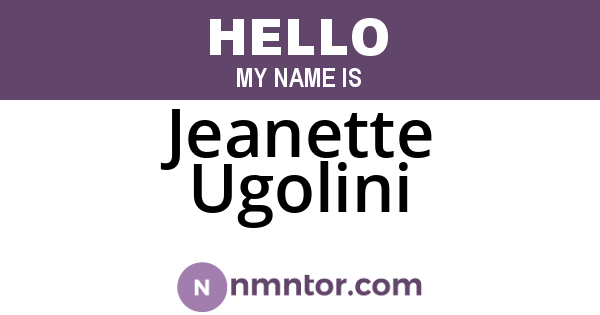 Jeanette Ugolini