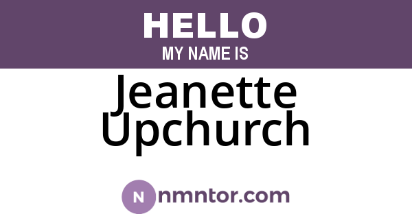 Jeanette Upchurch