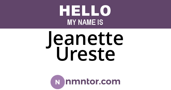 Jeanette Ureste