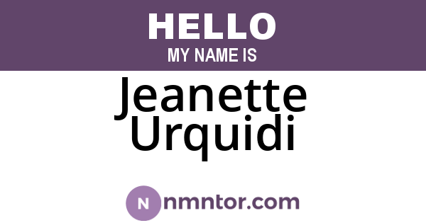 Jeanette Urquidi