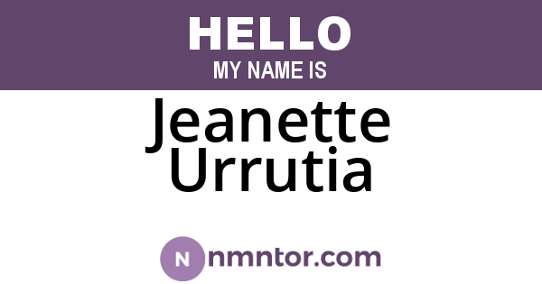 Jeanette Urrutia