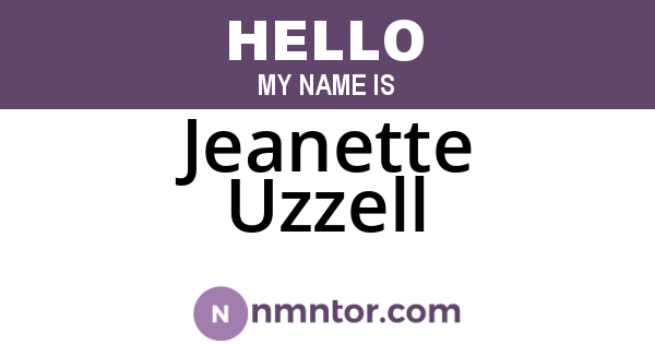 Jeanette Uzzell