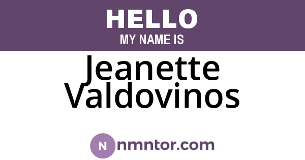 Jeanette Valdovinos