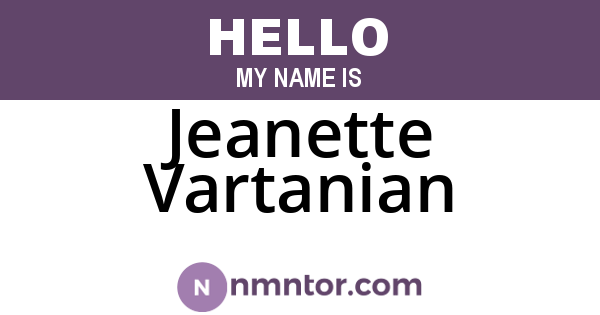 Jeanette Vartanian