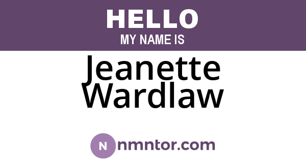 Jeanette Wardlaw