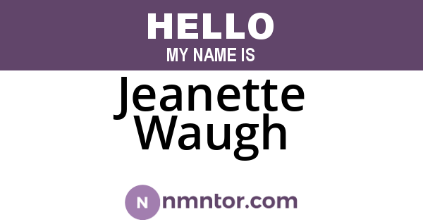 Jeanette Waugh