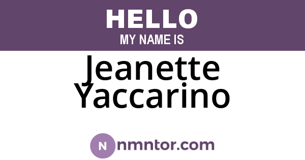 Jeanette Yaccarino