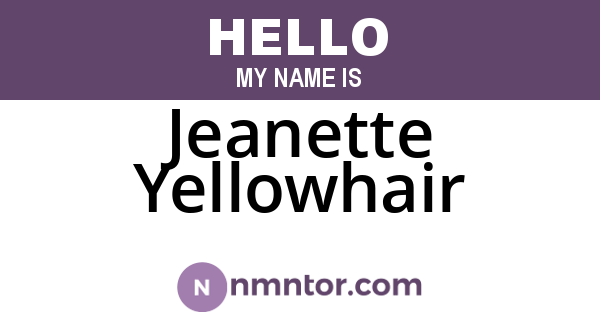 Jeanette Yellowhair